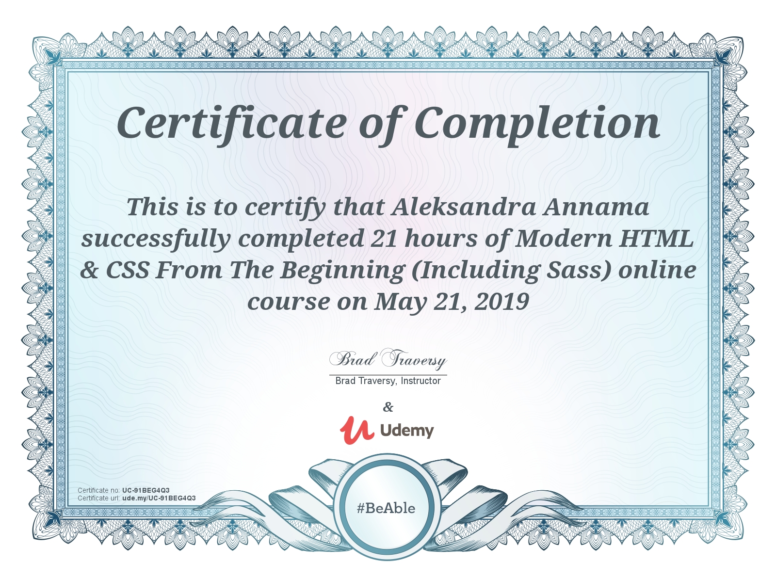 HTML & CSS Certification