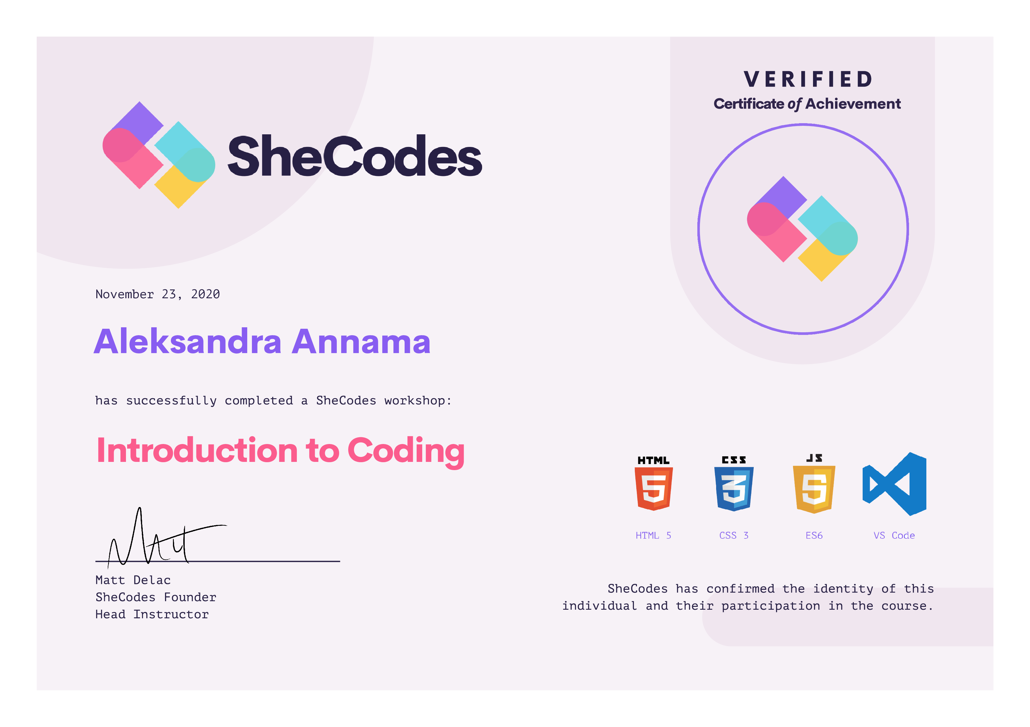 Coding Certification
